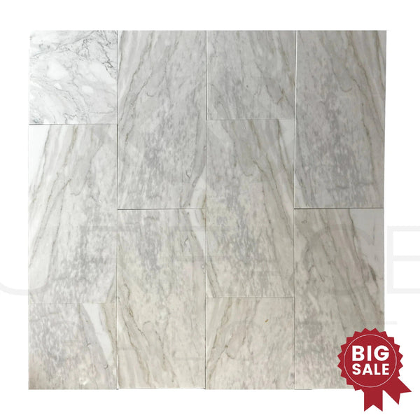 Calacatta Standart 12X24 Polished Marble Tile 300 Sq.Ft. - Discounted, Marble/Travertine Clearance Sale - SurfacesGalore