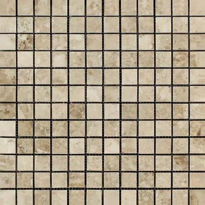 Cappuccino Marble 1X1 Mosaic Tile Polished - SurfacesGalore