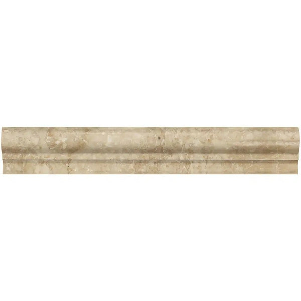 Cappuccino Marble 2X12 OG - 1 (Single - Step Chair Rail Trim) Liner Polished - SurfacesGalore