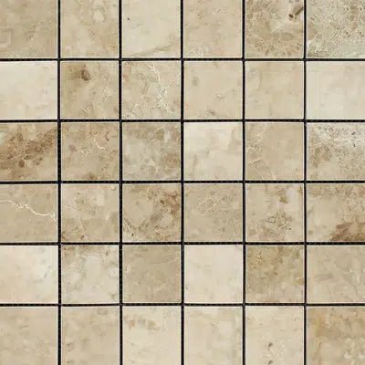 Cappuccino Marble 2X2 Mosaic Tile Polished - SurfacesGalore