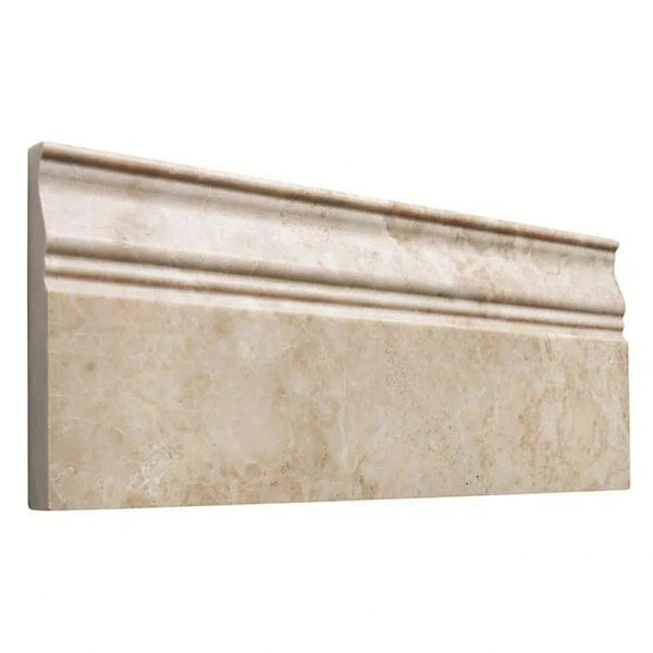 Cappuccino Marble 4 3/4X12 Baseboard Trim Liner Polished - SurfacesGalore