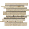 Cappuccino Marble Random Strip Mosaic Tile Polished - SurfacesGalore