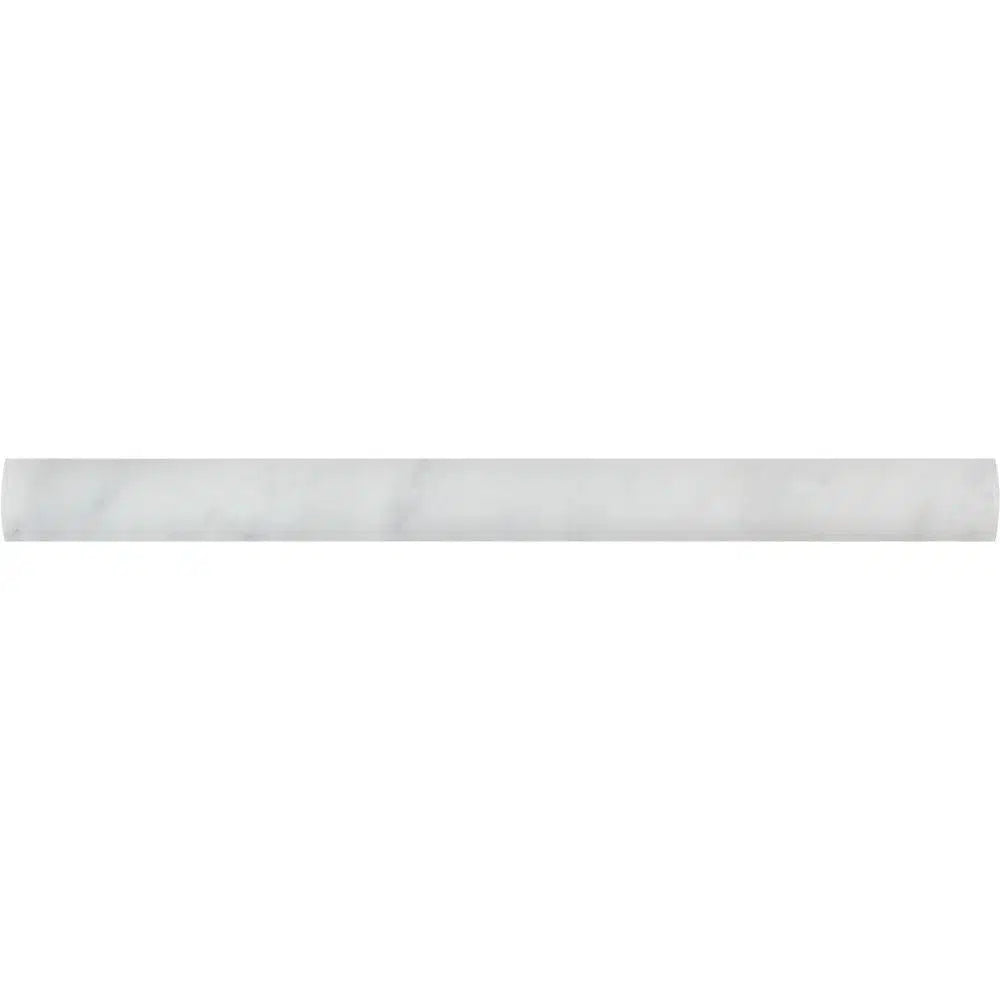 Carrara White 1X12 Quarter-Round Trim Molding Polished-Honed