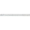 Carrara White 1X12 Quarter-Round Trim Molding Polished-Honed