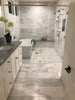 Carrara White 2X4 Brick Mosaic Marble Tile Split-Faced