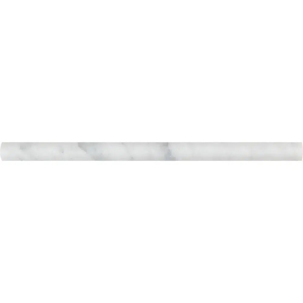 Carrara White 3/4X12 Bullnose Liner Polished-Honed