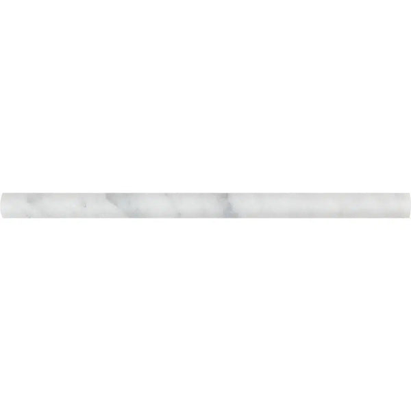 Carrara White 3/4X12 Bullnose Liner Polished-Honed