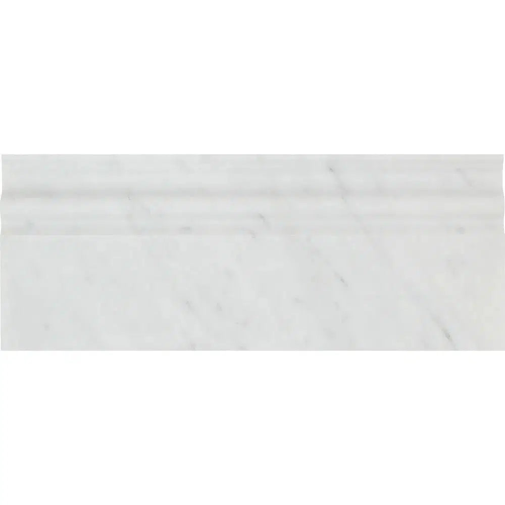 Carrara White 4 3/4X12 Baseboard Trim Molding Polished-Honed