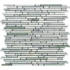 Carrara White Bamboo Sticks (Thassos+Carrara+Ming Green) Mosaic Polished-Honed