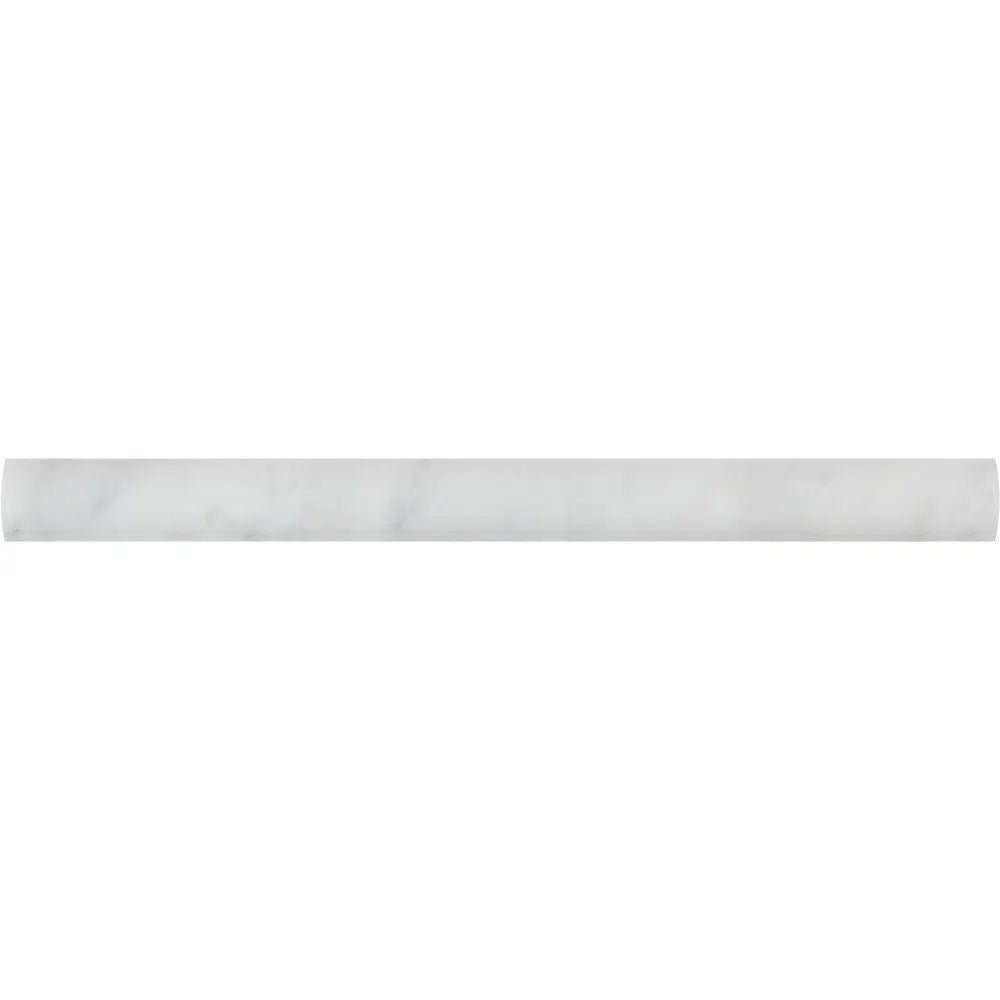 Carrara White Italian Premium 1X12 Quarter - Round Trim Molding Polished - Honed - SurfacesGalorePolished