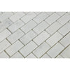 Carrara White Italian Premium 1X2 Brick Mosaic Marble Tile Polished-Honed