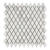 Carrara White Italian Premium 1X2 Diamond / Rhomboid Mosaic Marble Tile Polished - Honed - SurfacesGalorePolished