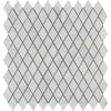 Carrara White Italian Premium 1X2 Diamond / Rhomboid Mosaic Marble Tile Polished - Honed - SurfacesGalorePolished