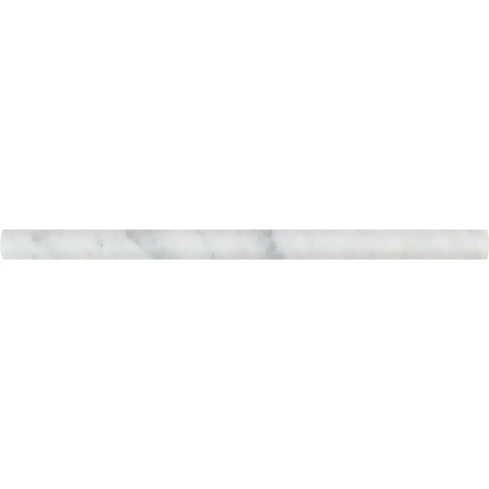 Carrara White Italian Premium 3/4X12 Bullnose Liner Polished - Honed - SurfacesGalorePolished