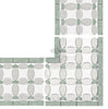 Carrara White Italian Premium 5 3/4X11 1/4 Florida Flower Border (Thassos+White Carrara(Oval)+Ming Green(Dots)) Polished-Honed