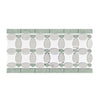 Carrara White Italian Premium 5 3/4X11 1/4 Florida Flower Border (Thassos+White Carrara(Oval)+Ming Green(Dots)) Polished-Honed