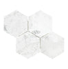 Carrara White Italian Premium 6X6 Hexagon Mosaic Marble Tile Polished - Honed - SurfacesGalorePolished