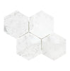 Carrara White Italian Premium 6X6 Hexagon Mosaic Marble Tile Polished-Honed