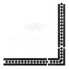 Carrara White Italian Premium BIAS Border CORNER (w/ Black) Polished-Honed