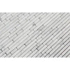 Carrara White Italian Premium Bamboo Sticks (Single-Color: Carrara) Mosaic Polished-Honed