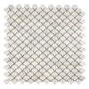 Carrara White Italian Premium Fan (Raindrop) Mosaic Marble Tile Polished-Honed