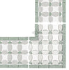 Carrara White Italian Premium Florida Flower Border CORNER (Ming Green) Polished - Honed - SurfacesGalorePolished