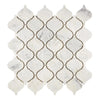 Carrara White Italian Premium Lantern 3 inch (Arabesque/Moroccan/Baroque) Mosaic Marble Tile Polished-Honed