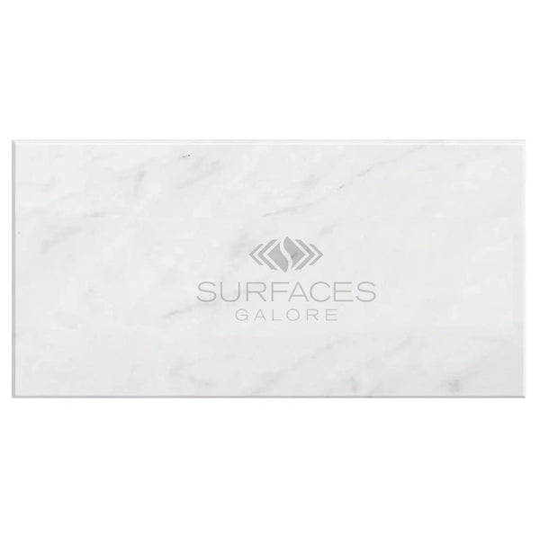 Carrara White Italian Premium Marble 18X36 Polished - Honed - SurfacesGalorePolished