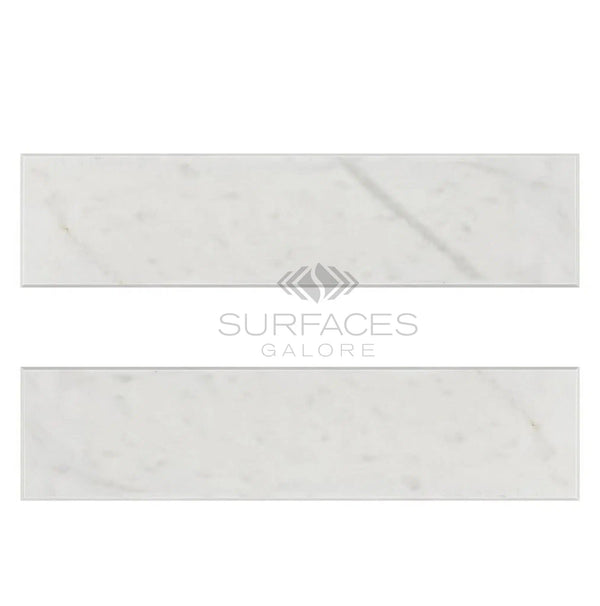 Carrara White Italian Premium Marble 2X8 Polished - Honed - SurfacesGalorePolished