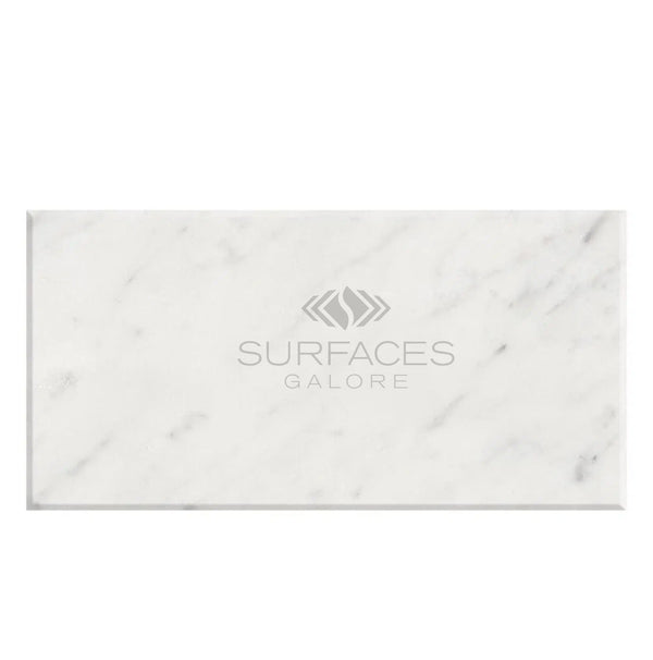 Carrara White Italian Premium Marble 3X6 Polished - Honed - SurfacesGalorePolished