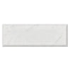 Carrara White Italian Premium Marble 4X12 Deep-Beveled Polished-Honed