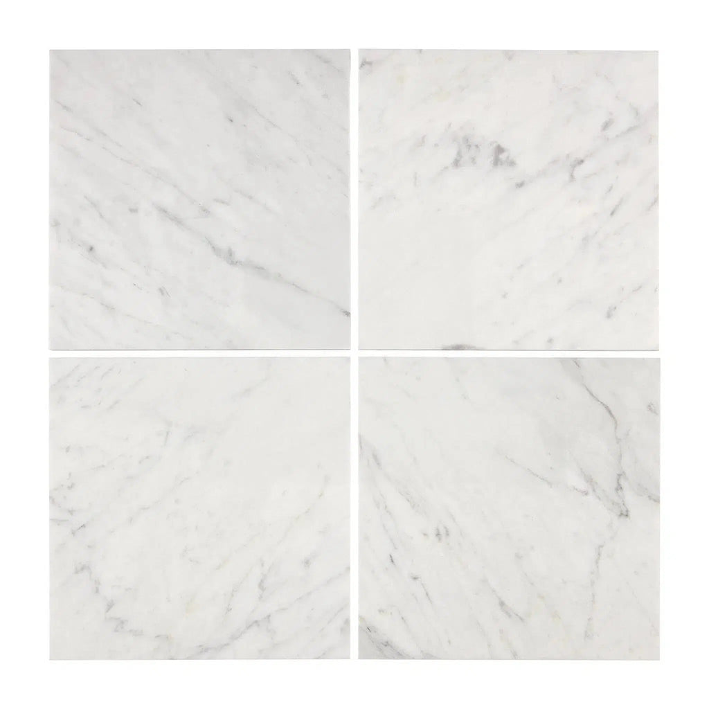 Carrara White Italian Premium Marble 4X4 Polished-Honed