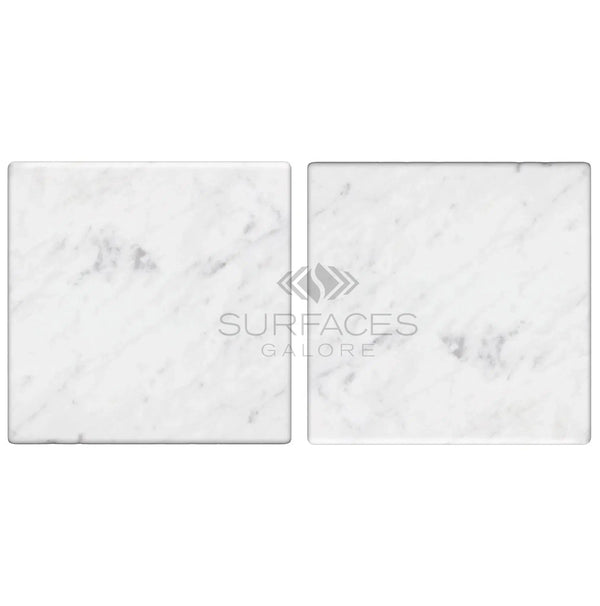 Carrara White Italian Premium Marble 4X4 Tumbled - SurfacesGalore