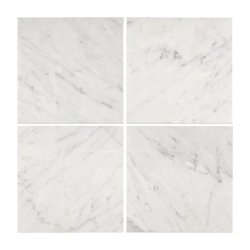 Carrara White Italian Premium Marble 6X6 Polished-Honed