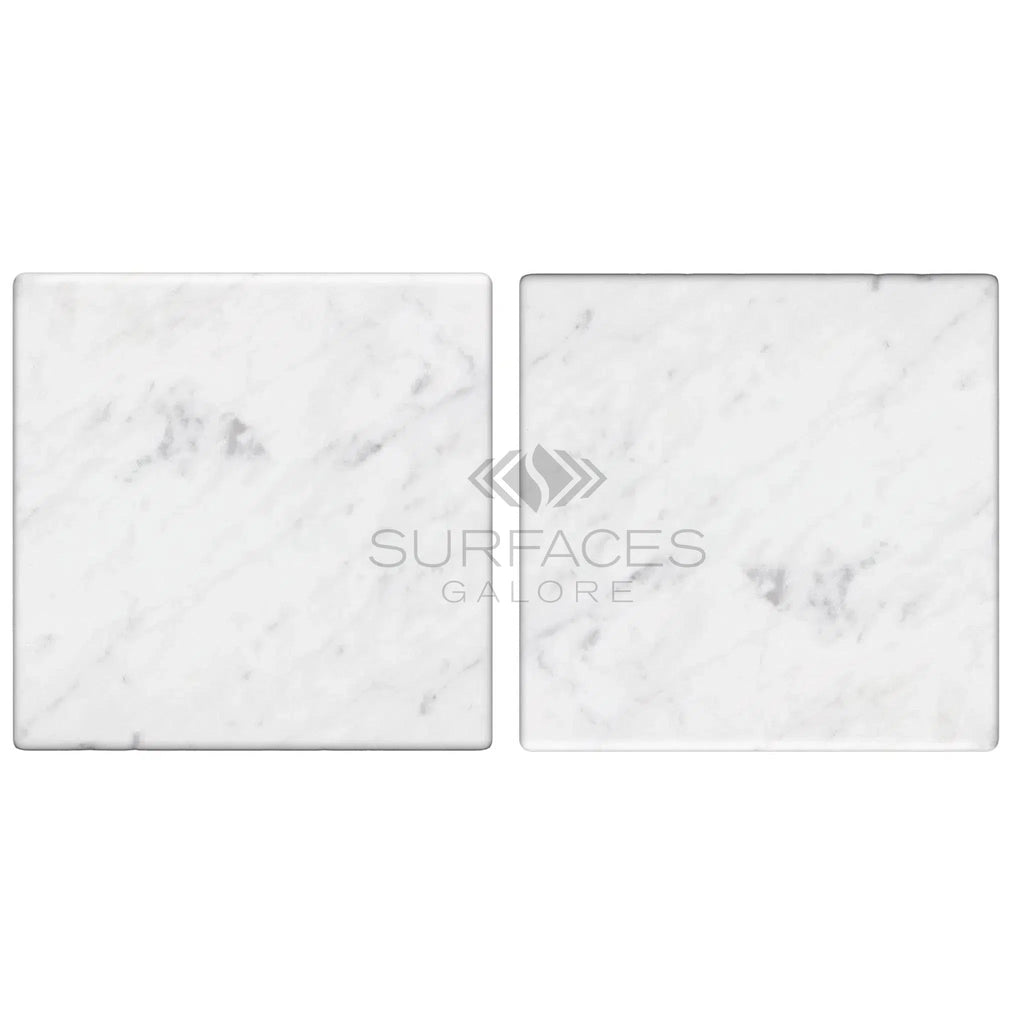 Carrara White Italian Premium Marble 6X6 Tumbled