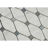 Carrara White Italian Premium Octave (Long Octagon)(Blue-Gray) Mosaic Marble Tile Polished-Honed