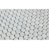 Carrara White Italian Premium Penny-Round Mosaic Marble Tile Polished-Honed