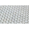 Carrara White Italian Premium Penny - Round Mosaic Marble Tile Polished - Honed - SurfacesGalorePolished