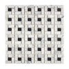 Carrara White Italian Premium Pinwheel Mosaic (w/Black) Mosaic Marble Tile Polished - Honed - SurfacesGalorePolished