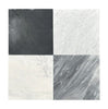 Carrara White Lattice (Thassos+Carrara White+Black) Mosaic Marble Tile Polished-Honed