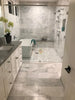 Carrara White Manhattan (Random-Strip) Mosaic Marble Tile Polished-Honed