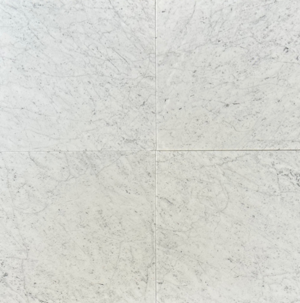 Carrara White Marble 12X12 Tumbled