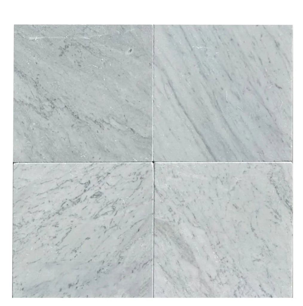 Carrara White Marble 12X12 Tumbled