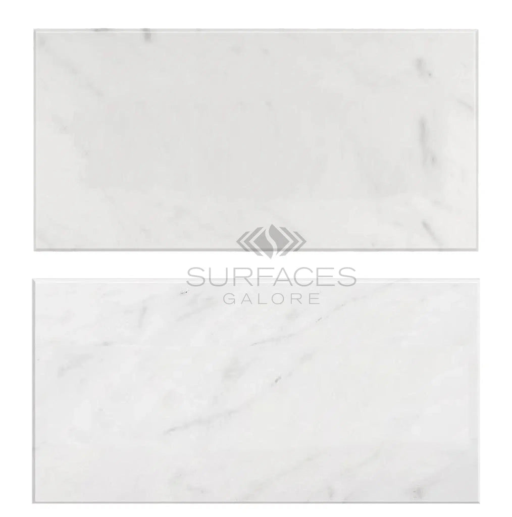 Carrara White Marble 18X36 Polished-Honed