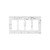 Carrara White Marble 4 Gang ROCKER Switch Wall Plate/Cover Plate/Switch Plate