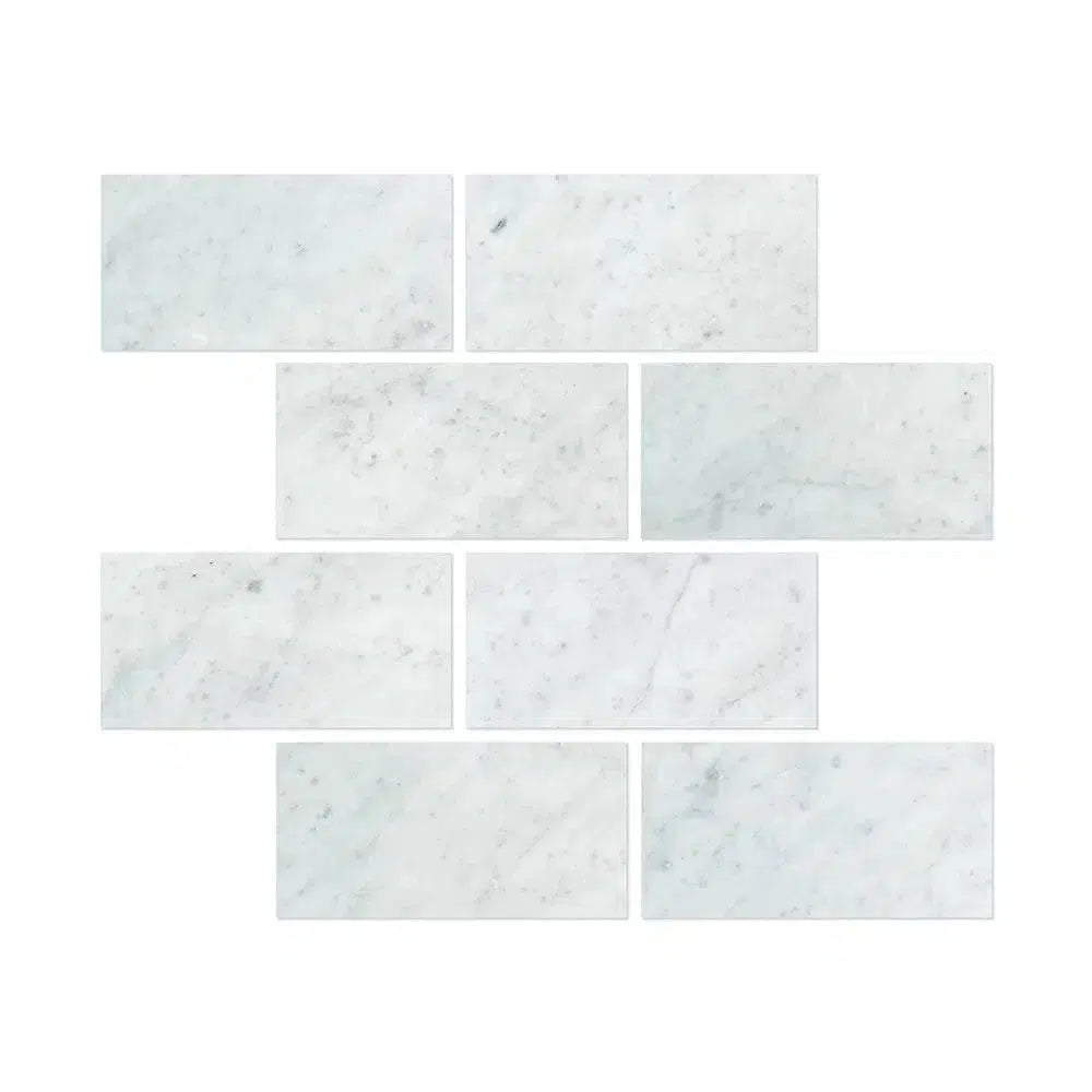 Carrara White Marble 6X12 Polished-Honed