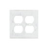 Carrara White Marble Double DUPLEX Switch Wall Plate/Cover Plate/Switch Plate