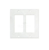 Carrara White Marble Double ROCKER Switch Wall Plate/Cover Plate/Switch Plate