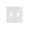 Carrara White Marble Double TOGGLE Plate Switch Wall Plate/Cover Plate/Switch Plate