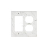 Carrara White Marble ROCKER - DUPLEX Switch Wall Plate/Cover Plate/Switch Plate